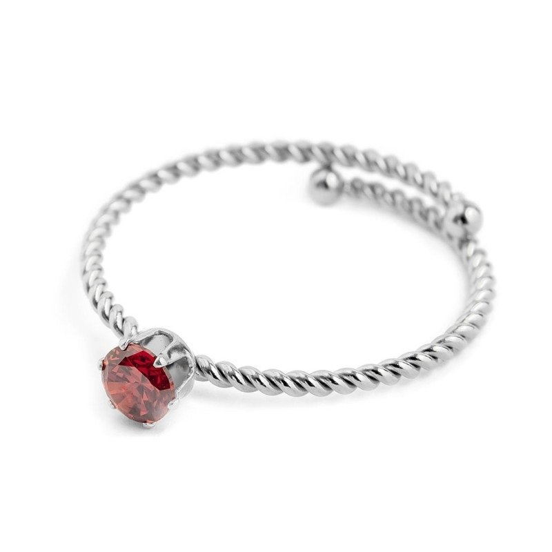 AN ACC TG S 4MM CZ ROSSO TMT2AA