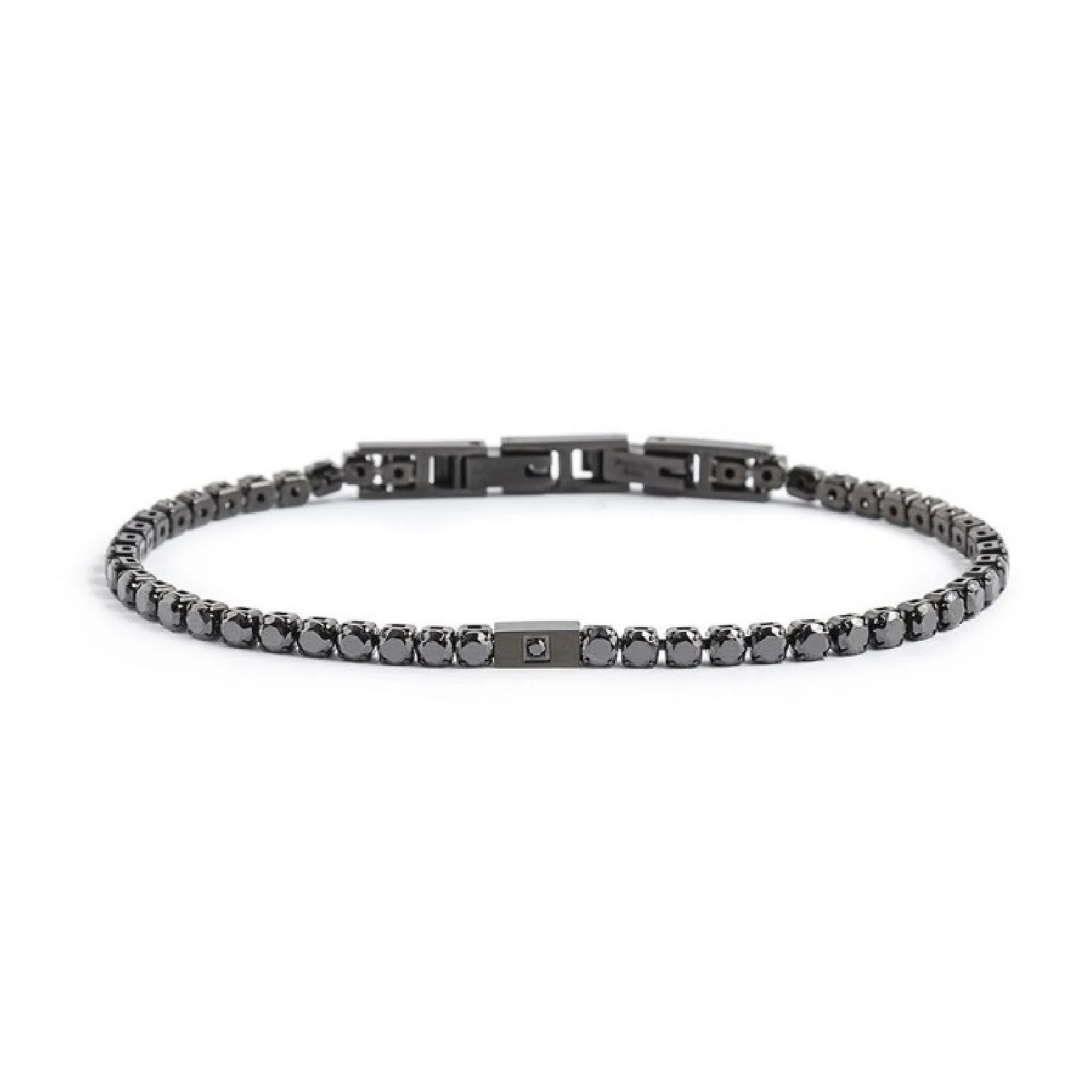 Bracciale Marlù Man da uomo NERO TG M TENNIS NERO 3MM MAN06