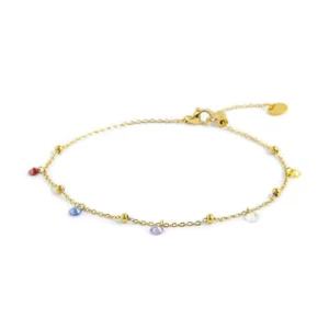 CV ORO CZ COLORATI E SFERE ANK05