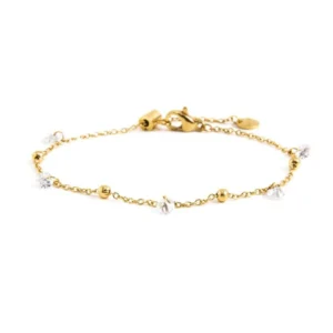 Bracciale Donna Gioielli Marlù AORO CZ BIANCH E SFERE BEW02