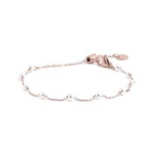 Bracciale catena con perle rose EW06