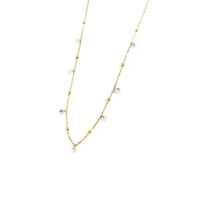 Collana Marlù Be Woman da donna ORO 45CM CZ COLORATI SFERE BEW02