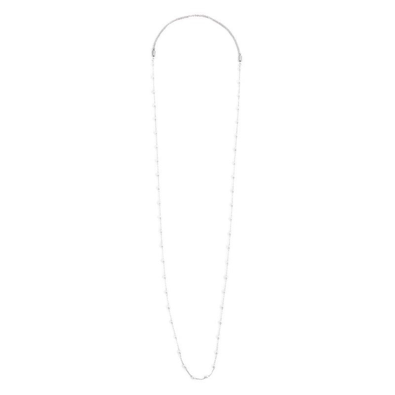 Collana catena con perle acciaio 90CM CAT PERLE BEW06