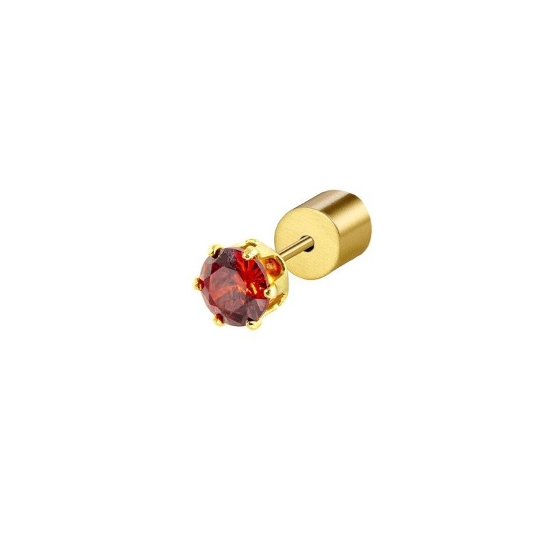 ORO MONO 4MM CZ ROSSO BEW16