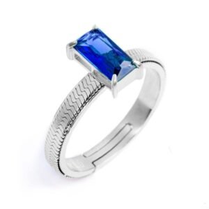 Anello con zircone baguette - 31AN0003B-S