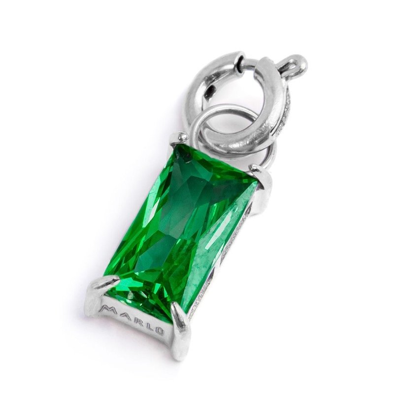 Charm con zircone baguette ACC BAG CRIST VERDE SPK05