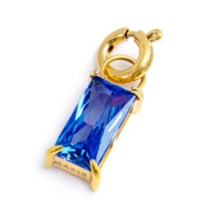 Charm con zircone baguette ORO BAG CZ BLU SPK05