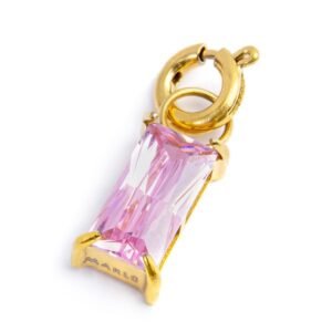 Charm con zircone baguette ORO BAG CZ ROSA SPK05
