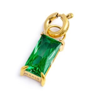 Charm con zircone baguette ORO BAG CRIST VERDE SPK05