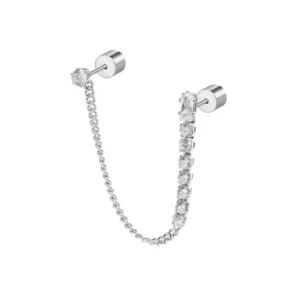 Mono orecchino Marlù Sparkles da donna acciaio MONO DOPP TENNIS BIANC