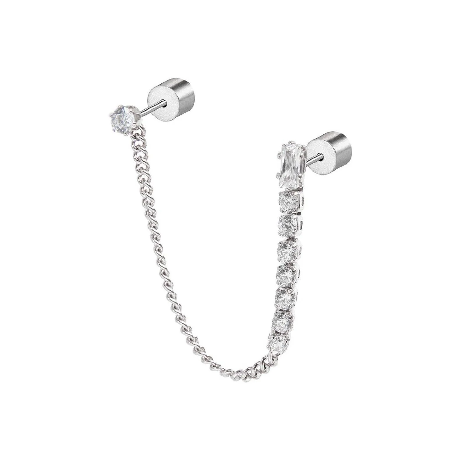 Mono orecchino Marlù Sparkles da donna acciaio MONO DOPP TENNIS BIANC