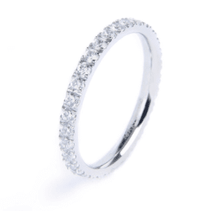 Anello veretta con zirconi 1,7mm  ACC TG14 CON CZ BIANCHI SPK13