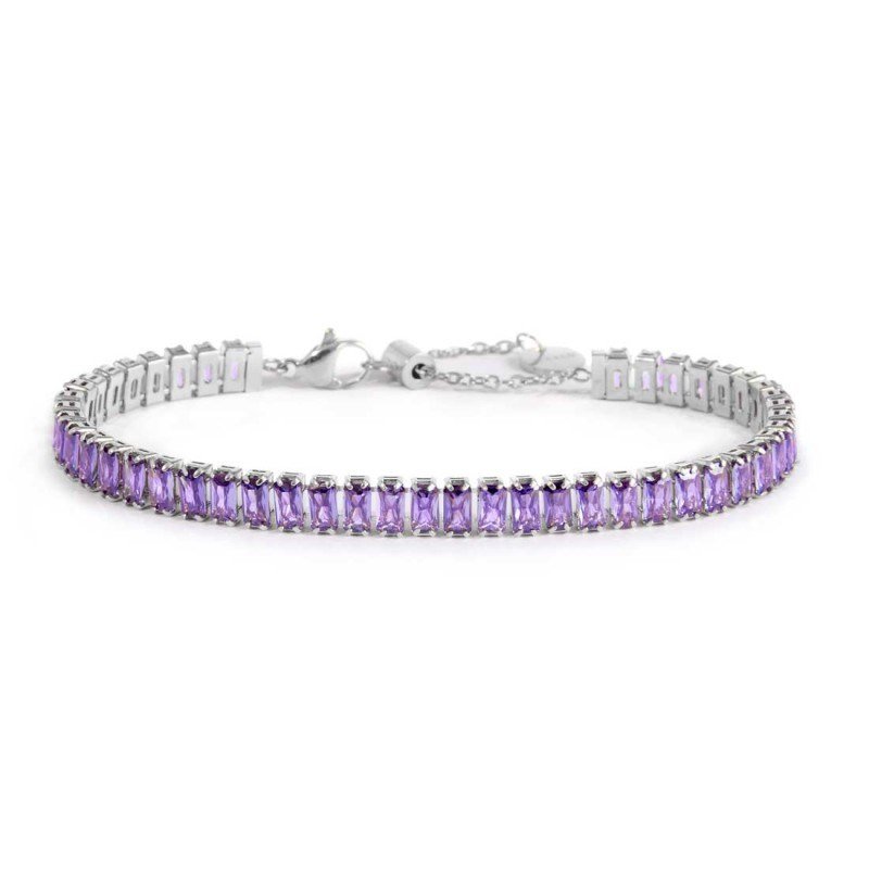 Bracciale Donna Gioielli Marlù ACC TENNIS BAGUET VIOLA SPK03