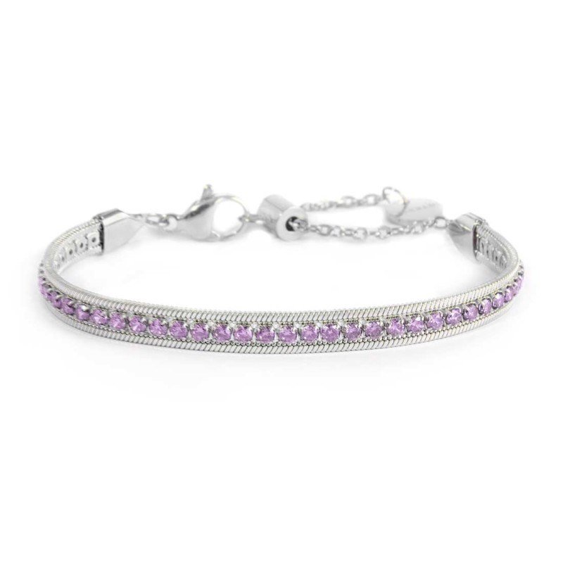 Bracciale Donna Gioielli Marlù ACC TENNIS ROSA E SNAKE SPK03