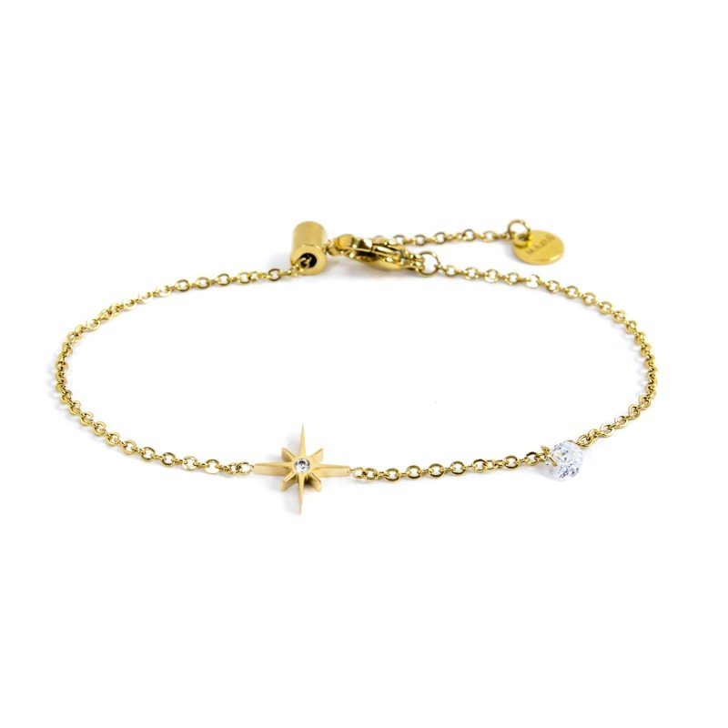 Bracciale Marlù 33BR0014G ROSA DEI VENTI pvd oro