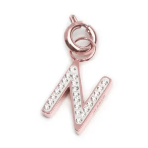MARLU' CHARM ROSE LETTERA N CRISTALLI TMT34
