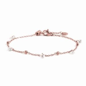 Collana Marlù Be Woman da donna ROSE CZ BIANCH E SFERE BASI