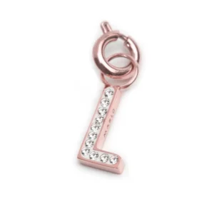 MARLU' CHARM ROSE LETTERA L CRISTALLI TMT34
