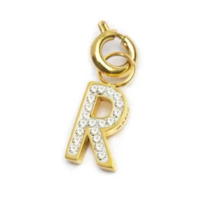 MARLU' CHARM ORO LETTERA R CRISTALLI TMT34