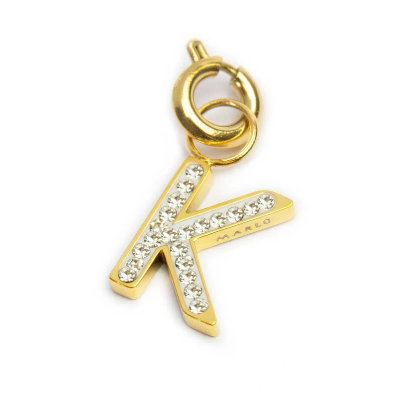 MARLU' CHARM ORO LETTERA K CRISTALLI TMT34