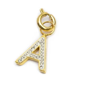 MARLU' CHARM ORO LETTERA A CRISTALLI TMT34