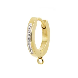 Mono orecchinoORO MONO 13MM W CRIST ANEL BASI