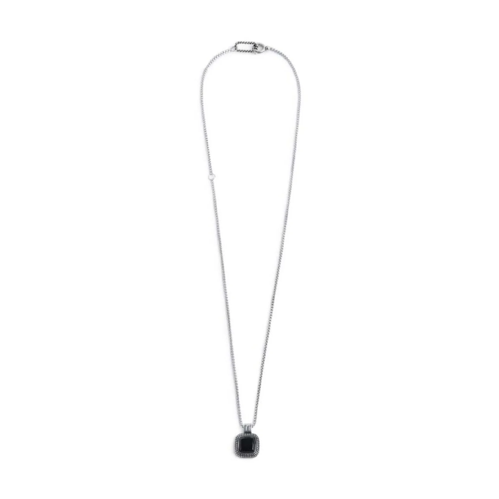 Collana con onice nera quadrata