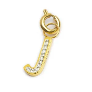MARLU' CHARM ORO LETTERA J CRISTALLI TMT34