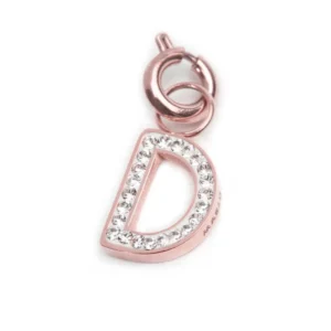 MARLU' CHARM ROSE LETTERA D CRISTALLI TMT34
