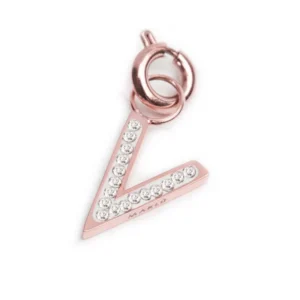 MARLU' CHARM ROSE LETTERA V CRISTALLI TMT34