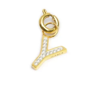 MARLU' CHARM ORO LETTERA Y CRISTALLI TMT34