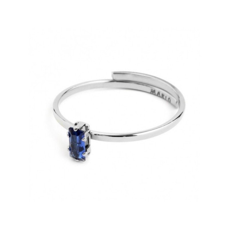 ANELLO CON CRISTALLO BAGUETTE ACC CUBIC ZIRCONIA BLU BEW12