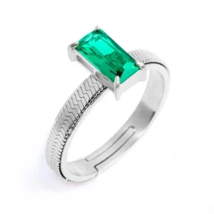Anello Donna Marlu' sparkles acciaio ACC TG M FASC CRIST VERDE SPK05