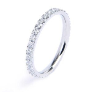 Anello veretta con zirconi 1,7mm  ACC TG18 CON CZ BIANCHI SPK13