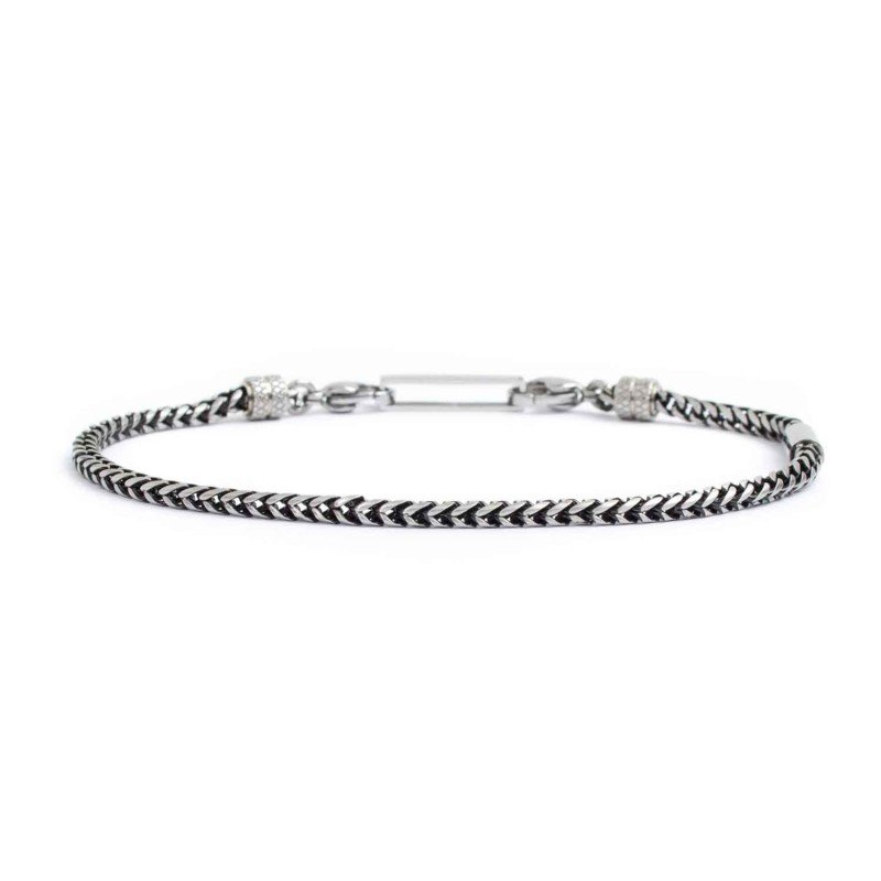 Bracciale Marlù Man Trendy da uomo ACC BRUNIT FISHBONE 3,40MM MTR28