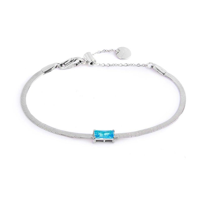 Bracciale catena snake con zircone baguette ACC SNAKE CZ BAG ACQ.MAR. SPK05