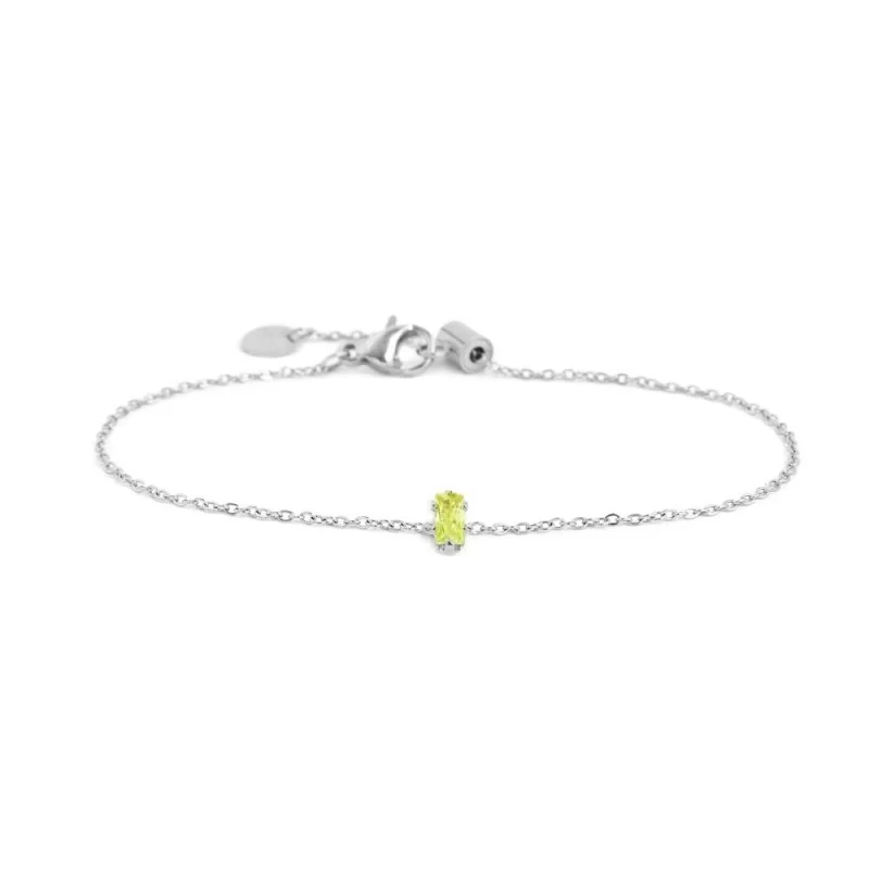 Bracciale con zircone baguette ACC CUBIC ZIRCONIA VERDE BEW12