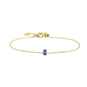 Bracciale con zircone baguette ORO CUBIC ZIRCONIA BLU BEW12