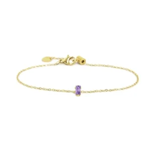 Bracciale con zircone baguette ORO CUBIC ZIRCONIA VIOLA BEW12