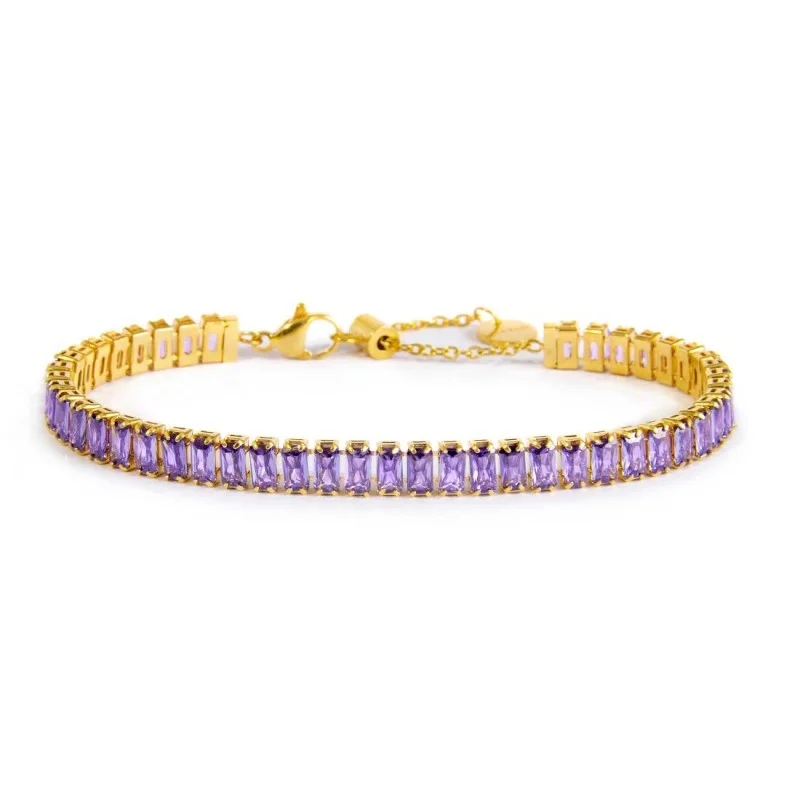 BR ORO TENNIS BAGUET VIOLA SPK03