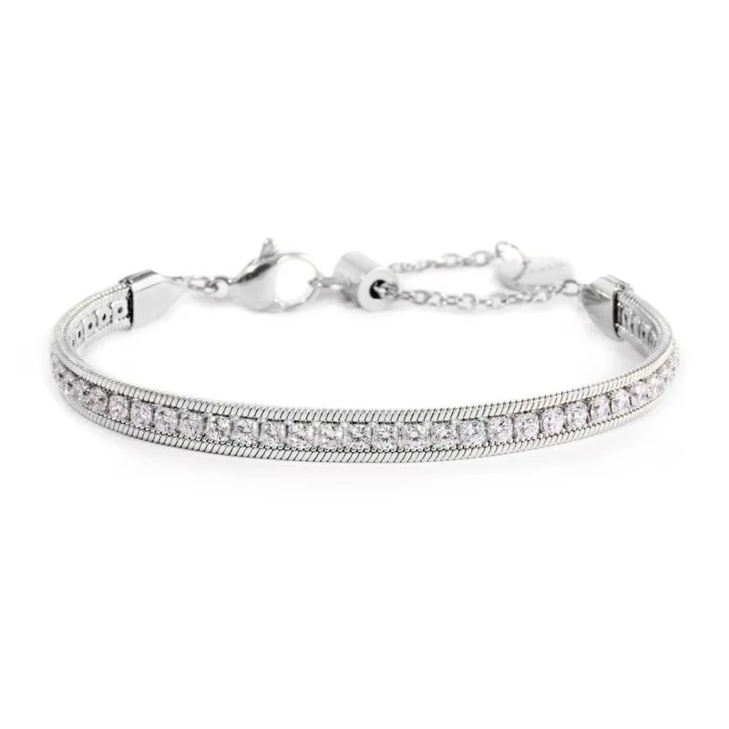 Bracciale Donna Gioielli Marlù ACC TENNIS BIANCO E SNAKE SPK03
