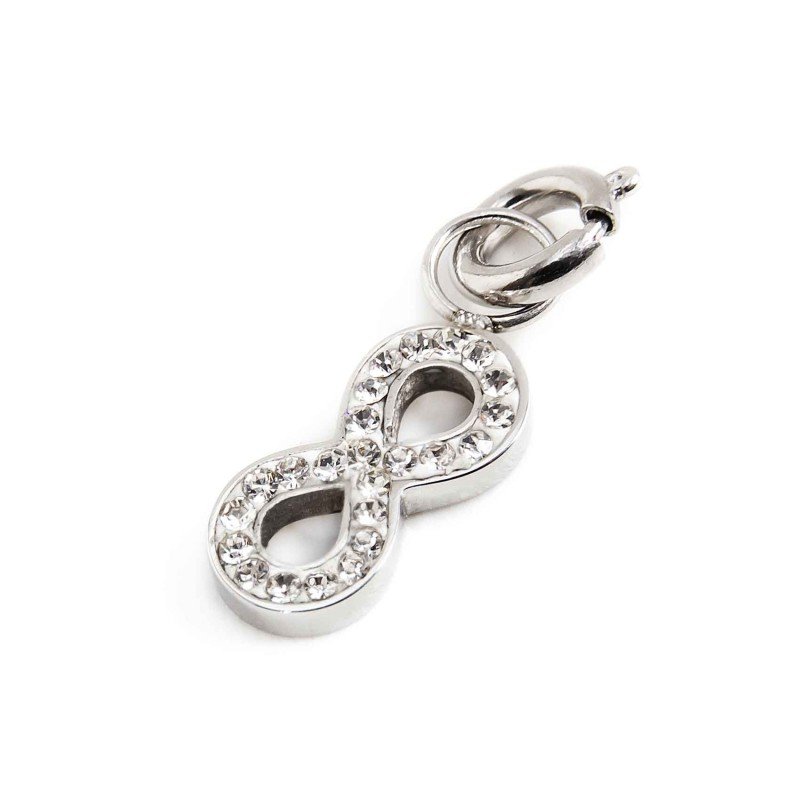 Charm infinito con cristalli ACC INFINITO CRIST BIANCHI TMT20