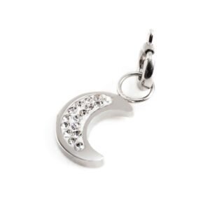 Charm luna con cristalli ACC LUNA CRIST BIANCHI TMT20