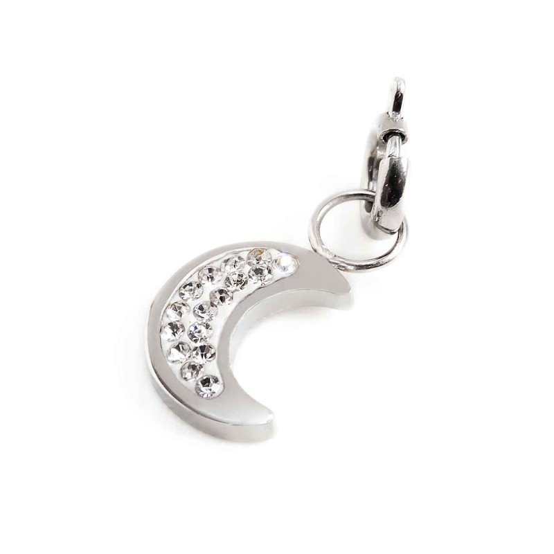 Charm luna con cristalli ACC LUNA CRIST BIANCHI TMT20