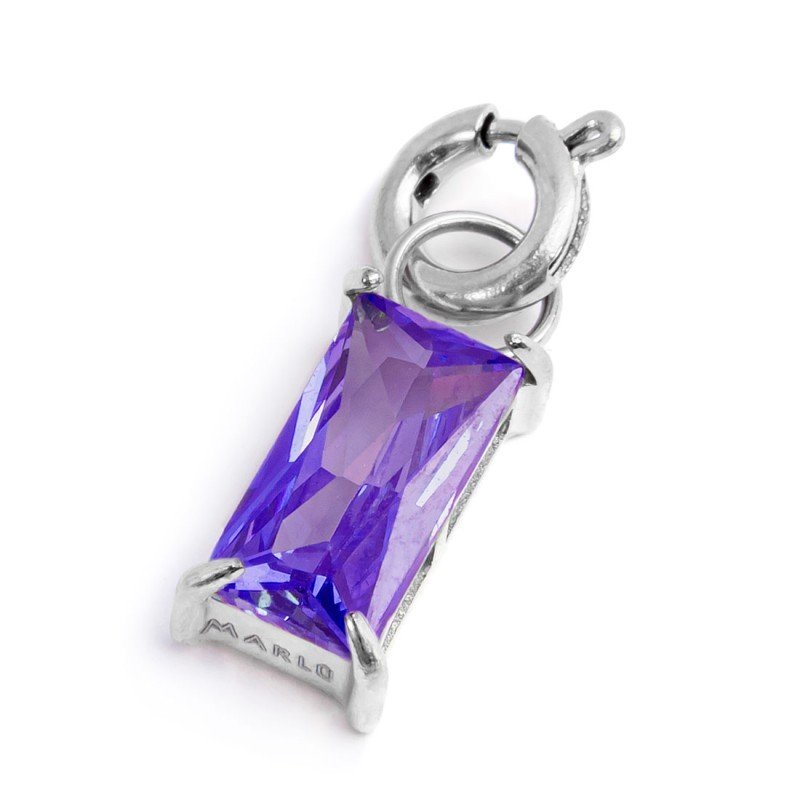 Charm con zircone baguette ACC BAG CZ VIOLA SPK05