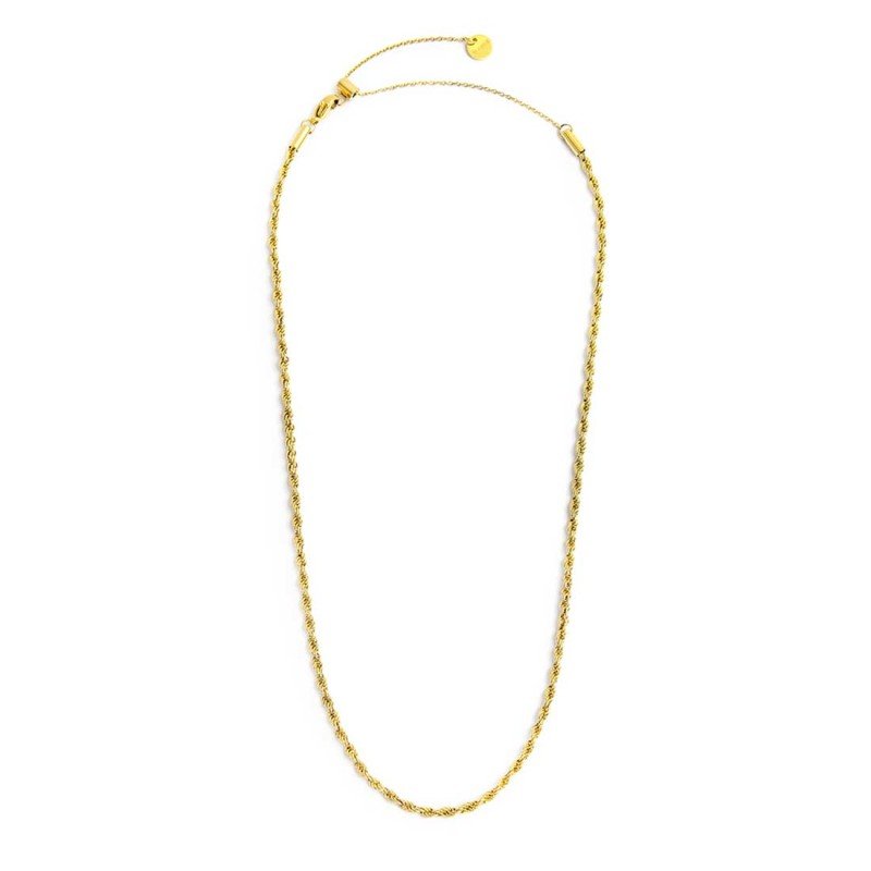 Collana girocollo Marlù Vision da donna acciaio dorato con catena a corda