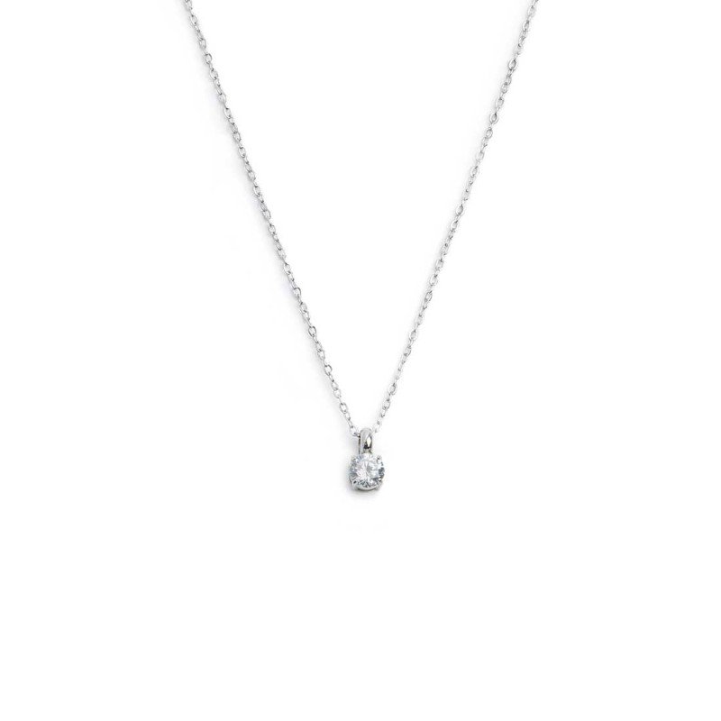 Collana catena cutting cross zircone centrale 4,25mm