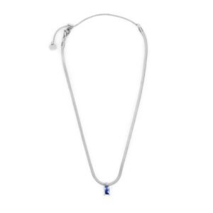 Collana catena snake con zircone baguette ACC SNAKE CZ BAG BLU SPK05