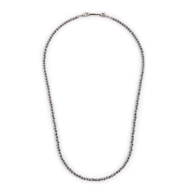 Collana ematite sfaccettata e liscia