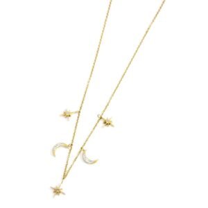 Collana lune e rosa dei venti con pendente rosa dei venti ORO LUNE ROSA VENT PEND VSN04